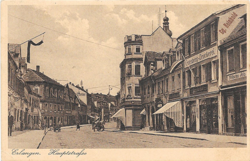 Erlangen Hauptstraße um 1927